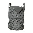thumbnail image 1 of Black and White Laundry Bag, Geometric Op Art Pattern Unusual Checked Optical Illusion Effect Modern, Basket with Handles Drawstring Closure for Laundromats, 13" x 19", Black White, by Ambesonne, 1 of 4
