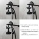 thumbnail image 4 of Brass 3-way shut-off valve G 1/2 Shut-off valve for bathroom shower hand shower, black-, 4 of 5