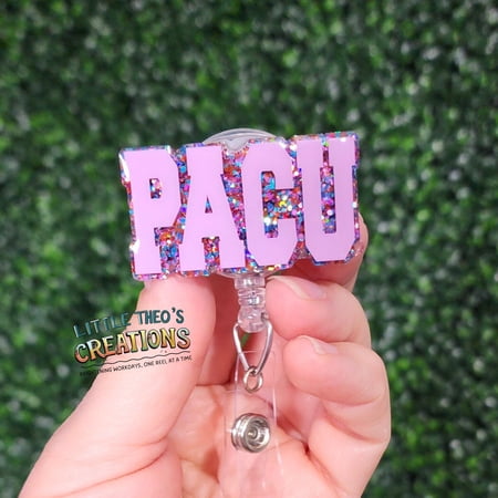PACU Nurse Badge Reel: Interchangeable Acrylic Topper