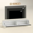 thumbnail image 3 of HOMCOM Meuble Télé Mural avec Rangement, Console Multimédia Flottante, Blanc, 3 of 10