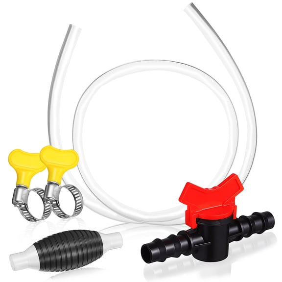 SEWCHICS Manual Car Siphon Pump with Safety Valve, Multi-Color, Wide Application for and Liquid Transfer