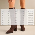 thumbnail image 3 of Women Pointed Toe Knee‑High Boots, Soft Stretch Suede Tall Long Boots, Side Zipper Chunky Block Heel Dress Boots for Fall Winter, 3 of 9