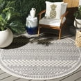 thumbnail image 2 of SAFAVIEH Milos Salvador Geometric Indoor/Outdoor Area Rug, Beige/Grey, 6'7" x 6'7" Round, 2 of 13