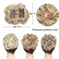 thumbnail image 5 of HAIRRO Messy Bun Hair Pieces Double Combs Hair Buns Hair Piece for Women Curly Clip in Hair Bun with Elastic band Short Ponytail Extension Hairpieces for Daily Use, 5 of 7