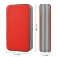 thumbnail image 5 of (3 pack) 96 Capacity CD Case,Red Hard Plastic CD/DVD Holder Portable Wallet, 5 of 9