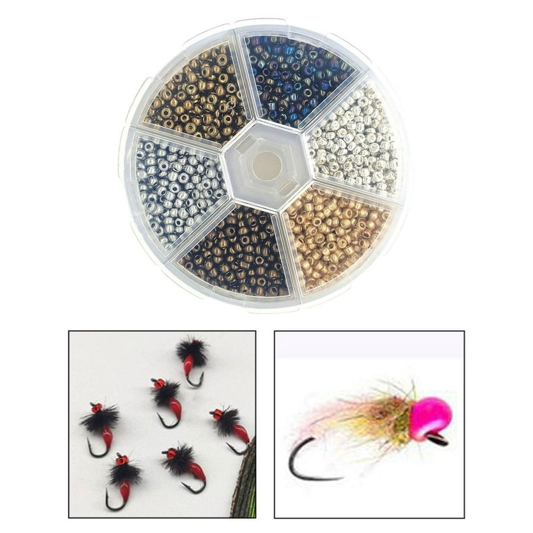 Acrylic Fly Tying Beads Tungsten Slotted Beads Materials for Angler Fishing  Lovers Metal 3mm 