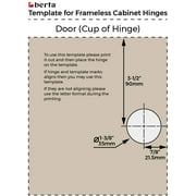 Berta 165 Degree Full Overlay Lazy Susan Frameless Cabinet Door Hinges (2 Pack)