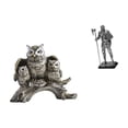 thumbnail image 6 of CoudarTitie Owl Figurines Owl Figurines Artificial Animal Crafts Home Decor Knight Statue Art Piece Resin Decorative Figurine Suitable for Desk Office Bookshelf H, 6 of 8