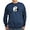 Navy, variant on CafePress - Wolf Therian Ying Yang Sweatshirt (Dark) - Classic Crew Neck Sweatshirt