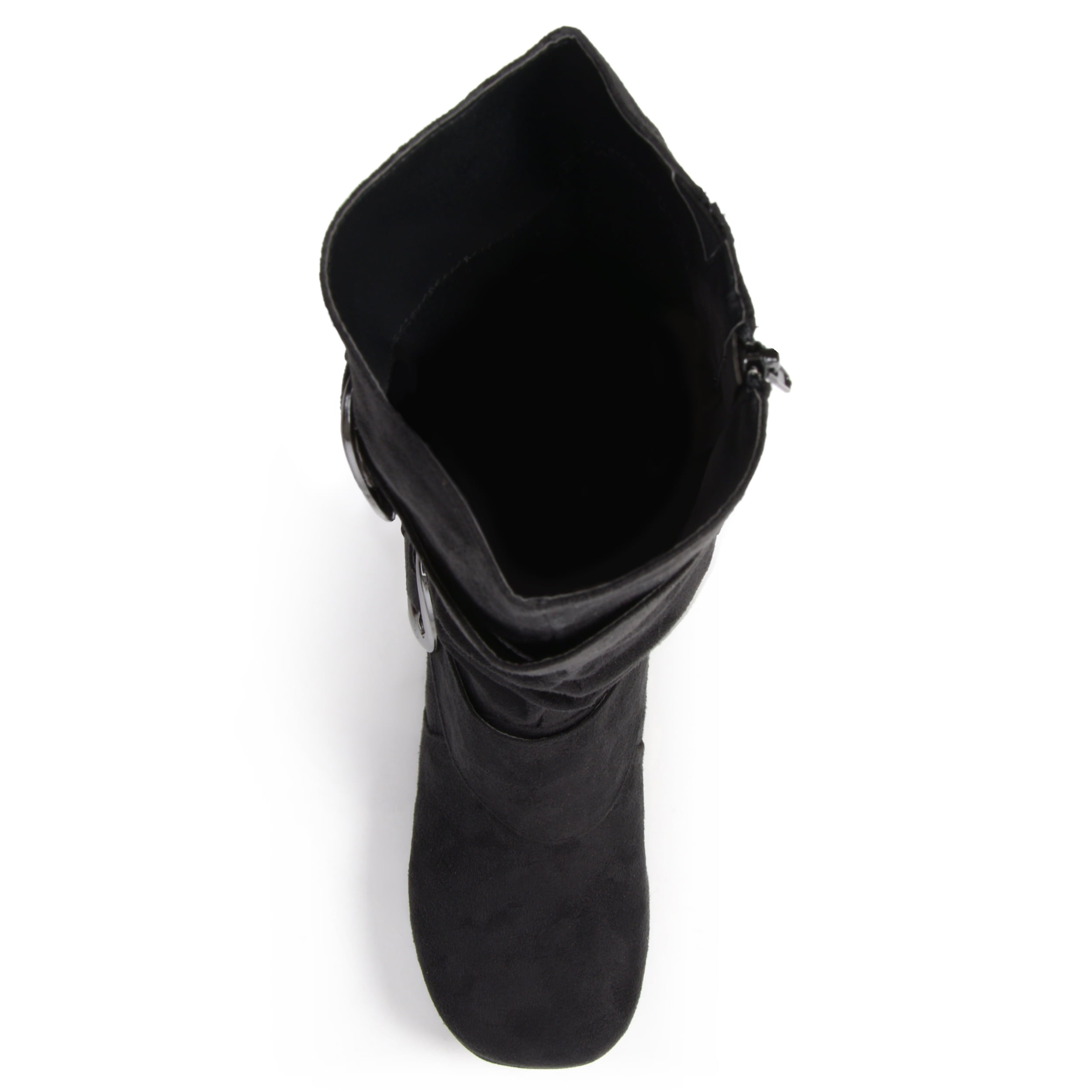 Journee Womens Jester-01 Wide Calf Hidden Wedge Riding Boots