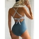 thumbnail image 3 of Traje de baño de una sola pieza para mujer, cintura alta, control de barriga, 3 of 4
