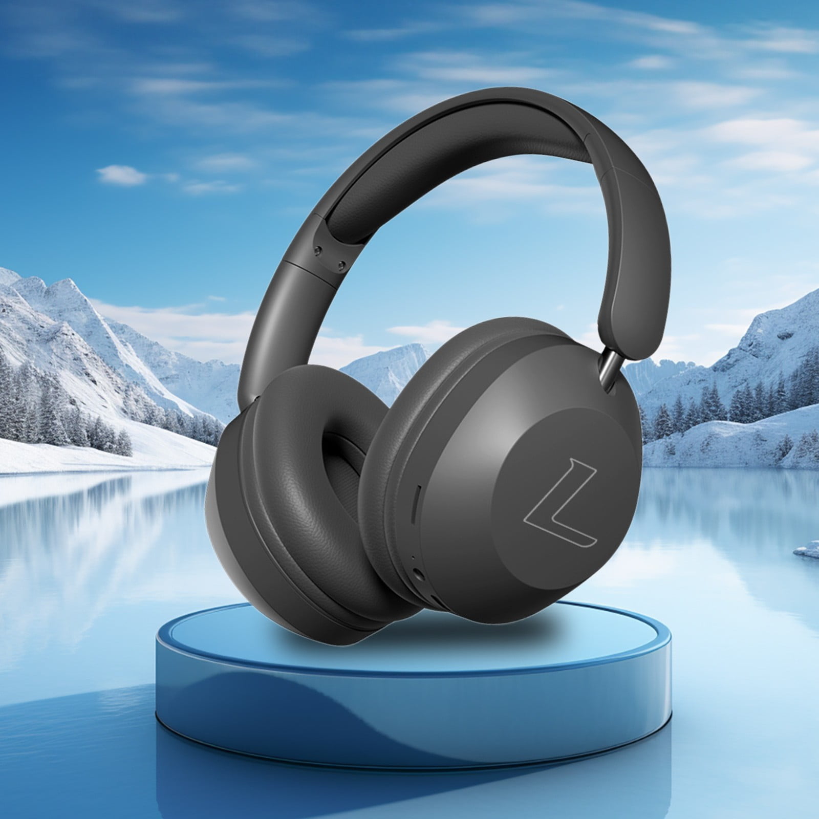 Wireless Over-Ear Headphones - Hi-Res Audiophile Sound, Adaptive Noise Cancellation, Parametric EQ, 60 Hour Battery Life, Includes USB-C Low-Latency Bluetooth Adapter,Black