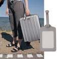 thumbnail image 3 of Minnieouse Etiqueta de equipaje de cuero PU, soporte de viaje, embarque de equipaje, etiqueta de identificación portátil antipérdida, Viajes, Equipaje y Accesorios Varios Gris, 3 of 6