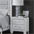 thumbnail image 5 of JERFIT Modern Nightstand with Drawer, White Bedside Table, Rubber Wood Acrylic Hardware Small Bedroom Furniture for Bedroom, 5 of 5