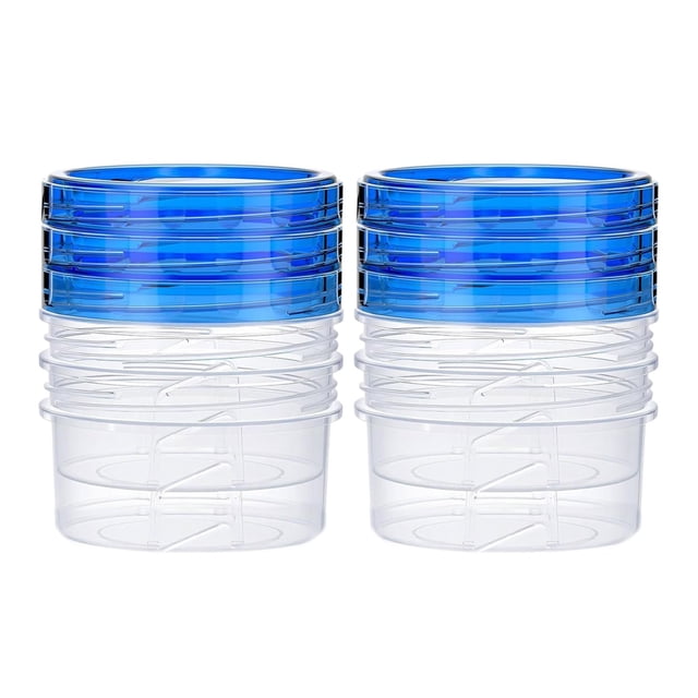 WHEANG 6 Pack 16 OZ Freezer Storage Containers Small Plastic Containers With Top Lids Round Storage Containers