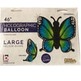 thumbnail image 5 of Blue Radiant Holographic Butterfly Balloon 46", 5 of 5