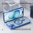thumbnail image 5 of Entronix 2-in-1 Magnetic Shiny Clear Case Compatible with iPhone 15 with Screen Protector, Navy Blue, 5 of 7