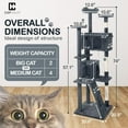 thumbnail image 2 of CAPHAUS Cat Tower for Indoor w/Cat Wand Toy, Modern Cute 74-Inch Cat Tree w/Widened Perch for Large Cats Kittens, Multi-Level Cat Activity Tree w/Scratching Posts, Tunnel, Basket, Cat Cave Condo, 2 of 9