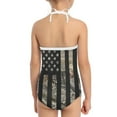 thumbnail image 3 of SEANATIVE Camo Hunting Girls Swimwear Bikini Soft Kids One-Piece Swimsuit 4 of July Elastic American Flag Toddler Girl Bathing Suit Size 3-4, 3 of 5