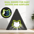 thumbnail image 6 of LOJIAWOWE Outdoor Cat House for Weatherproof Shelter, Triangle Resin Cat Enclosure with Moisture & Odor Resistance for Feral Cats (Black), 6 of 8