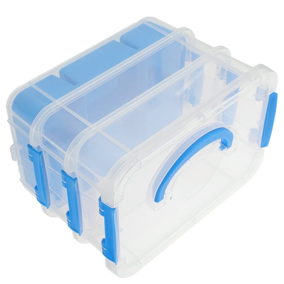 Durable Plastic Storage Box for Organizing Toys and Small Parts Blue Multifunctional for Storage Use