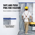 thumbnail image 5 of VEVOR 7.5" x 4" Dust Barrier Magnetic Plastic Cover Door Kit for Construction Dust Protection During Kitchen with Magnetic Self-Closing Protection Kit, Bathroom and Hallway Remodel, 5 of 9