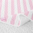 thumbnail image 5 of Manfei Modern Geometric Stripes Twin Quilt Set,Pink Princess Bow Twin Coverlet Set,3 Pieces,1 Bedspread and 1 Pillowcase, 5 of 7