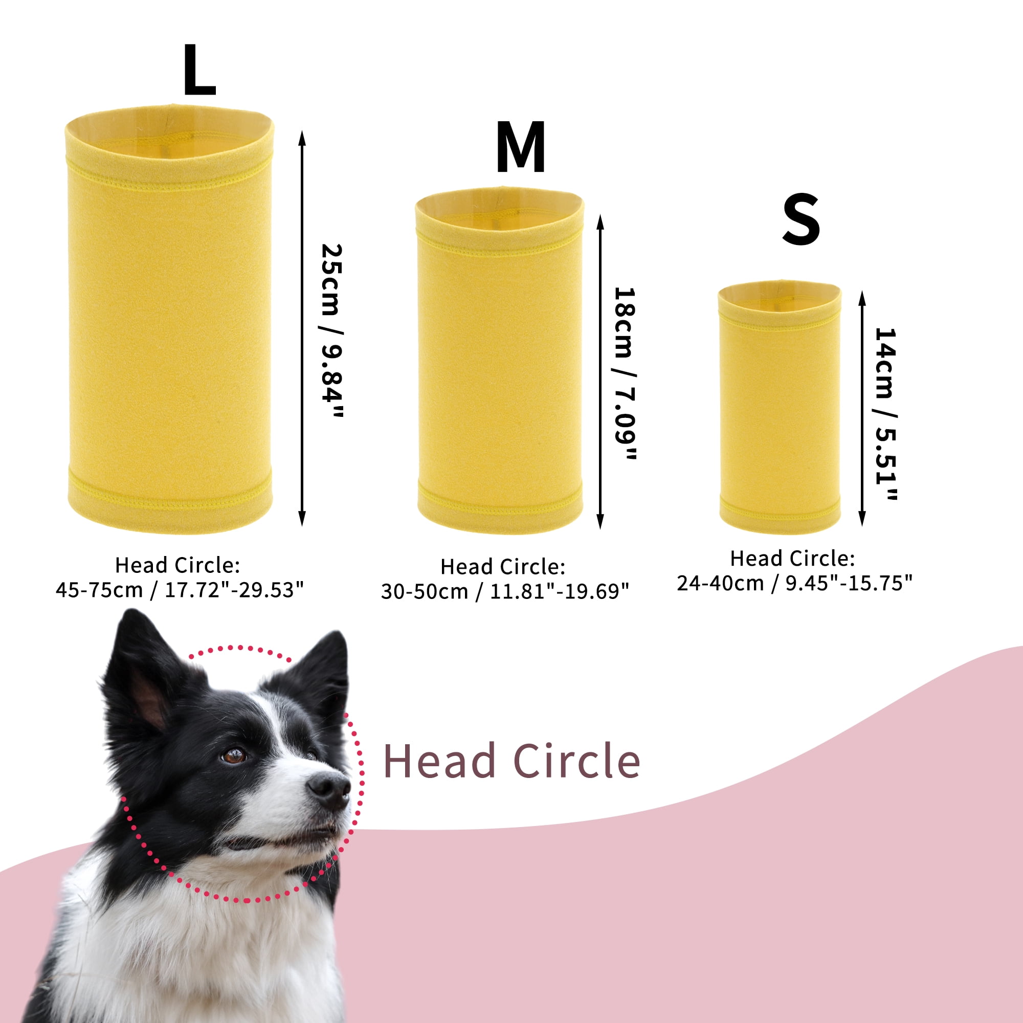 Unique Bargains Dogs Calming Headband Dog Ear Muff Noise Protection Yellow S