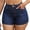 Dark Blue 2, variant on jinghuiyue Women’s Casual High Waisted Denim Shorts Stretchy Frayed Raw Hem Ripped Jeans Shorts L
