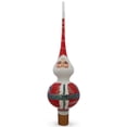 thumbnail image 2 of Buy Matte White With Sparkling Top Glass Christmas Tree Topper 11 Inches 2 of 12