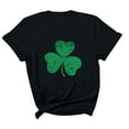 thumbnail image 2 of Meichang T-Shirts de la Saint-Patrick pour Femmes, Hauts Mignons, T-Shirts Graphiques Trèfle, Manches Courtes, Coupe Ample, Col Rond, Tops Irlandais Chanceux, 2 of 7