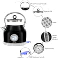 thumbnail image 4 of Toytexx 1.7L Retro Electric Kettle with Thermometer, Stainless Steel, Auto Shut-Off, 4 of 7