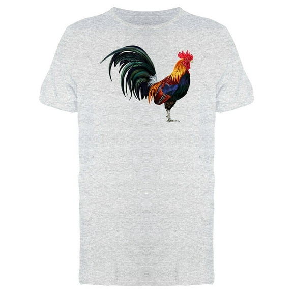 Watercolor Realistic Rooster Tee Men's -Image by Shutterstock