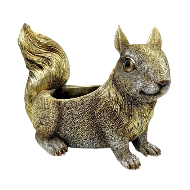Estatua de ardilla, escultura de animal novedosa para inauguración de casa, dormitorio, chimenea. bronce