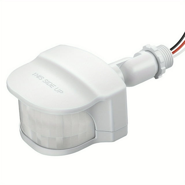 MesaSe EDISHINE 1 Pack 240 Degree Motion Sensor Automatic Dusk to Dawn 120V AC Motion PIR Sensor Adjustable Delay Time & Detection Range Replacement Motion Security Floodlight Sensor