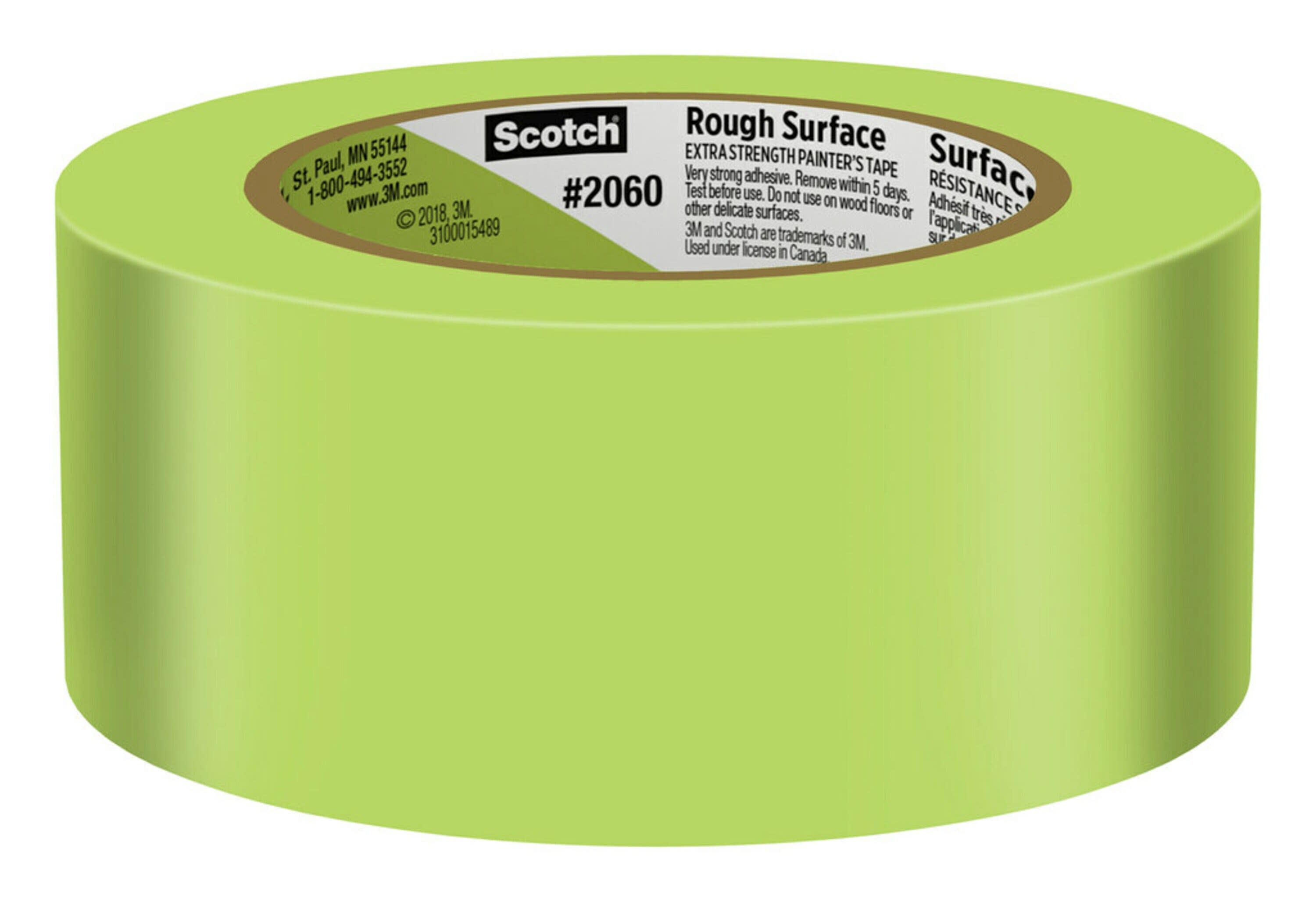 Scotch Rough Surface Painters Tape, Green, 1.88 inches x 60.1 yards, 1 Roll - image 4 of 22