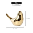 thumbnail image 2 of 2X Casa Polar, Figuras de PáJaros Dorados, Estatuas de PáJaros de Cerámica Moderna, Escultura de Animales, Decoración del Hogar, Manualidades, Cerámica Dorada, XL, 2 of 5