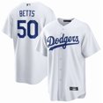 thumbnail image 1 of Camiseta clásica de béisbol blanca de local de Mookie Betts de Los Angeles Dodgers con número de estrella bordado-S, 1 of 2