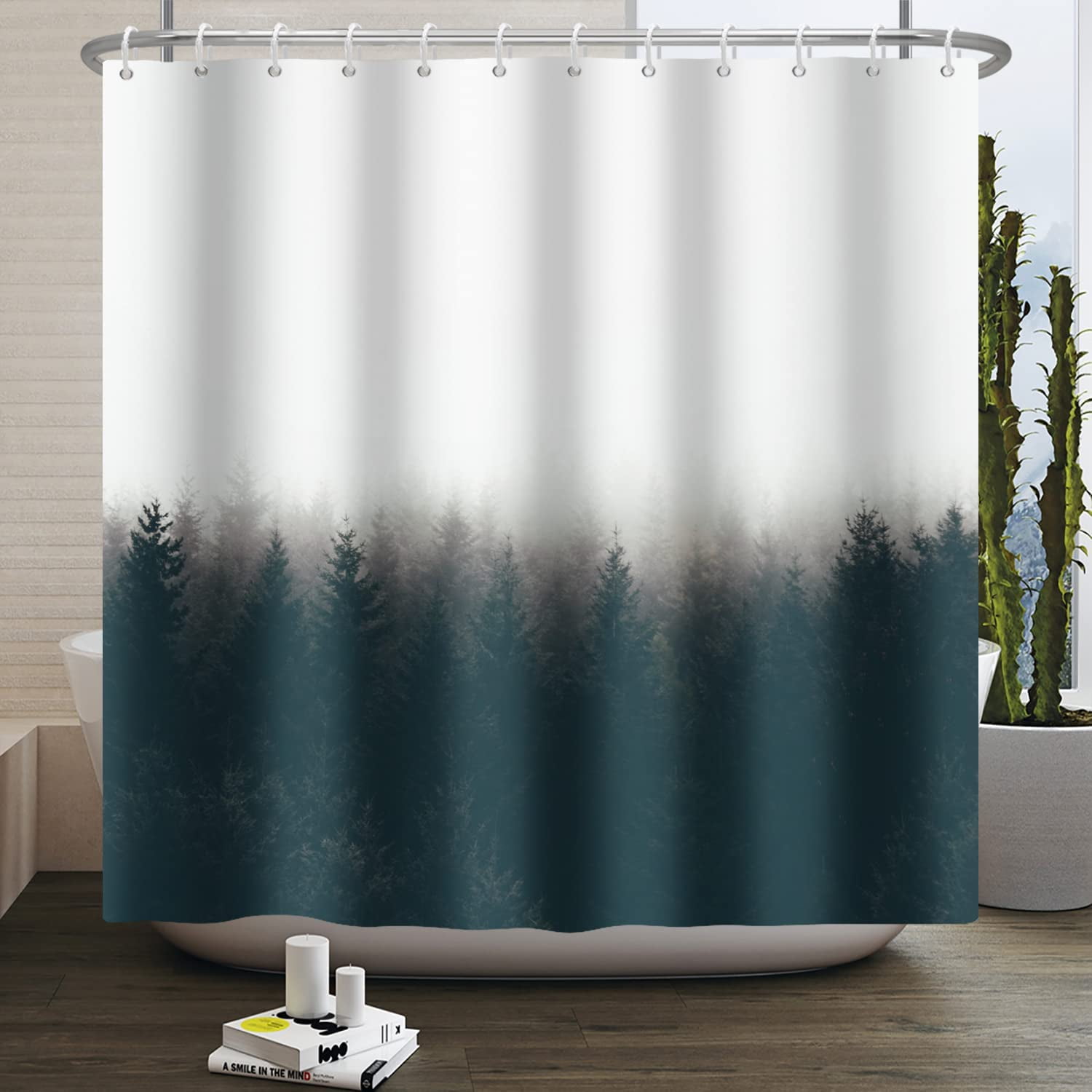 Shower Curtain Forest Shower Curtain Set for Bathroom, Fabric Shower