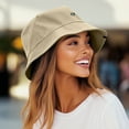 thumbnail image 3 of Dalix Lil Matcha Embroidered Cotton Summer Food Outdoor Bucket Hat Womens in Sesame Beige XL X-Large, 3 of 3