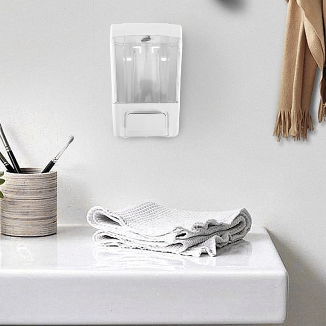 BESTYASH Manual De Jabón Para Montado En Pared Plástico Transparente Capacidad Amplia