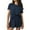 Blue1, variant on Clothing Cqxid525 women pajama sets Womens Pajamas 2 Ribbed Knit Short Sleeve Sleepwear Set Blue 2PC