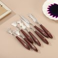 thumbnail image 6 of Uxcell 3 Pcs Stainless Steel Palette Knife, No.4 Professional Art Spatula Oil Painting Accessories Color Mixing Scraper with Wood Handle, Great for Canvas Acrylic (Red Brown, 7.87-Inch), 6 of 6