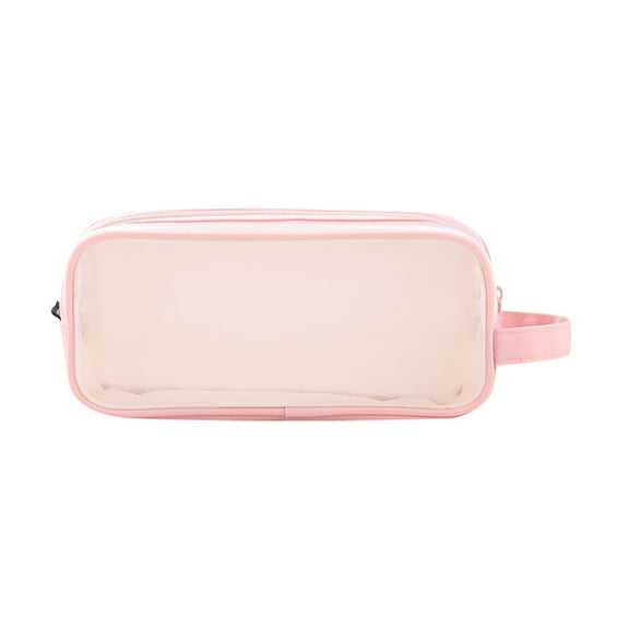 Grid Mesh Pencil Case (Clear Handheld Pouch, Multifunction Makeup Bag), 2-Compartment Mesh Case Ventilates Markers, Bag Clear Handheld Multifunction Pencil Pouch(#A), By Meiiso