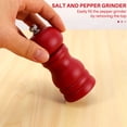 thumbnail image 5 of Wood Salt and Pepper Grinder Set Manual Pepper Salt Mill Shaker, Solid Wood with Adjustable Coarseness Red, 5 of 8
