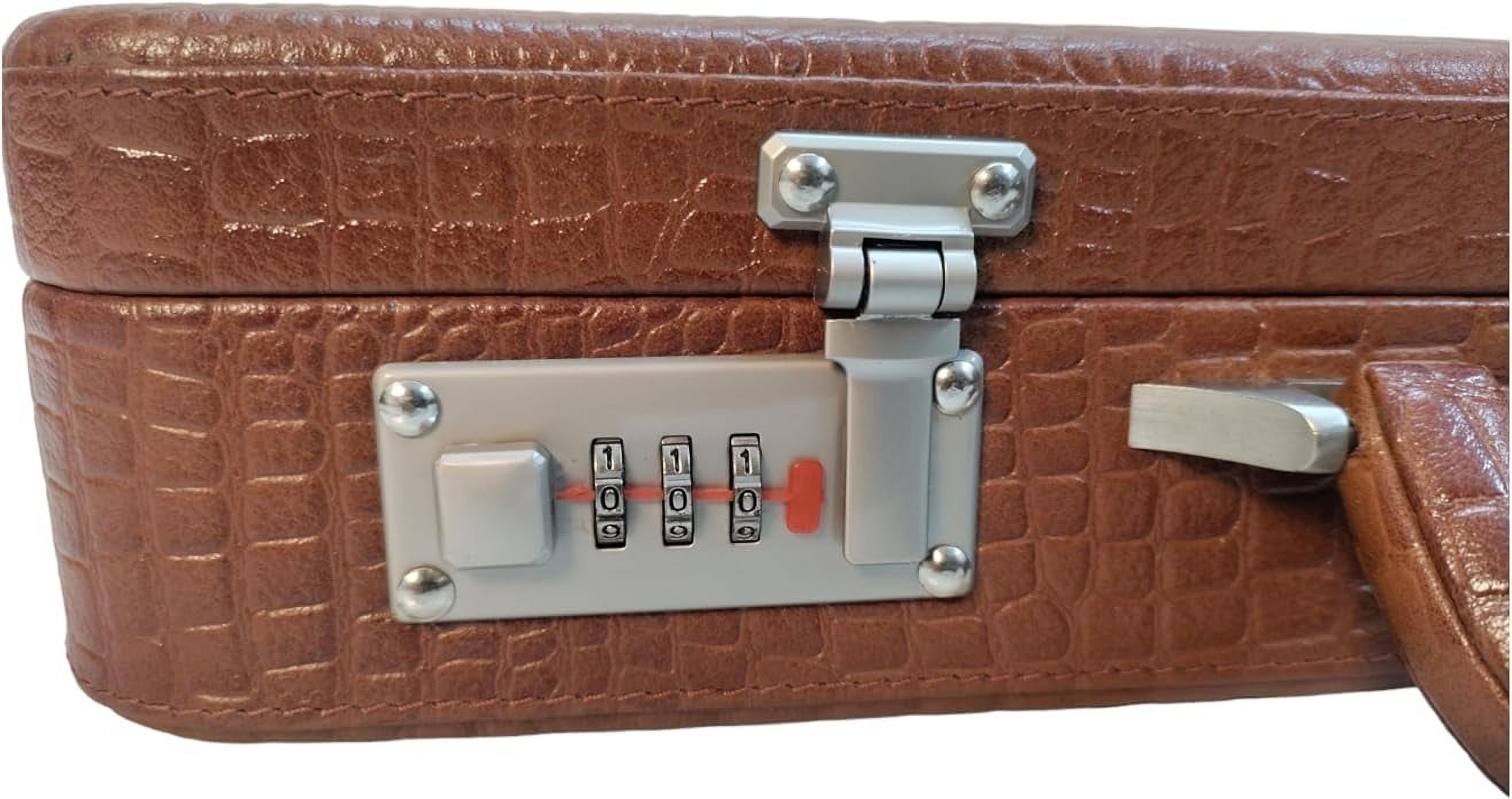LINDSEY STREET Men's Leather Briefcase | Business Leather Handbag | Doctors Safety Kit Bag Leather Attache | Gift For Him