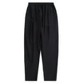 thumbnail image 4 of Women's Classic Knit Pants-Pull On Dressy Casual Slacks Elastic Waist,Tapered Leg,Side Seam Pockets, 4 of 5