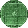 thumbnail image 1 of Ahgly Company Indoor Round Persian Emerald Green Traditional Area Rugs, 3' Round, 1 of 4