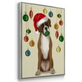 thumbnail image 3 of Christmas Boxer and Bauble Ball - Framed Gallery Wrapped Holiday Canvas - 17 x 25 - Silver Frame, 3 of 8