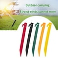 thumbnail image 3 of 10 Pack Plastic Tent Stakes - 9 Inch Heavy Duty Beach Tent Pegs Sand Stakes - Essential Outdoor Gear for Camping, Backpacking, Gardening and More （Black）, 3 of 6